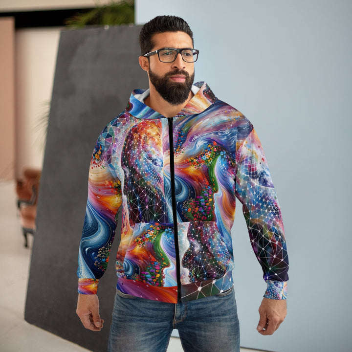 Cosmic Dream Silhouette - Unisex Zip Hoodie - All Over Prints - g(0D·IO) - XS - -