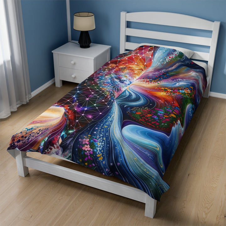 Cosmic Dream Silhouette - Velveteen Plush Blanket - All Over Prints - g(0D·IO) - 30" × 40" - -