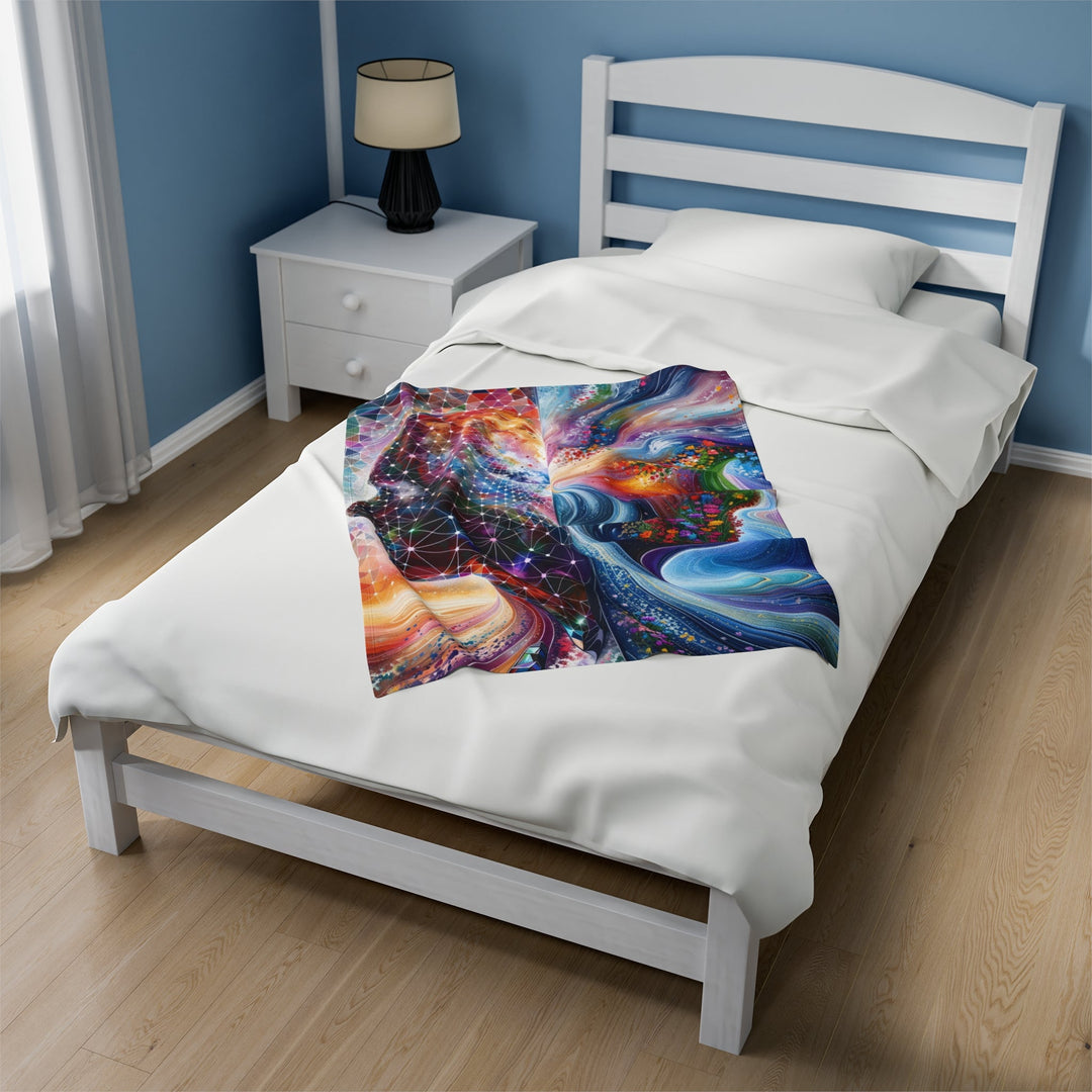 Cosmic Dream Silhouette - Velveteen Plush Blanket - All Over Prints - g(0D·IO) - 30" × 40" - -