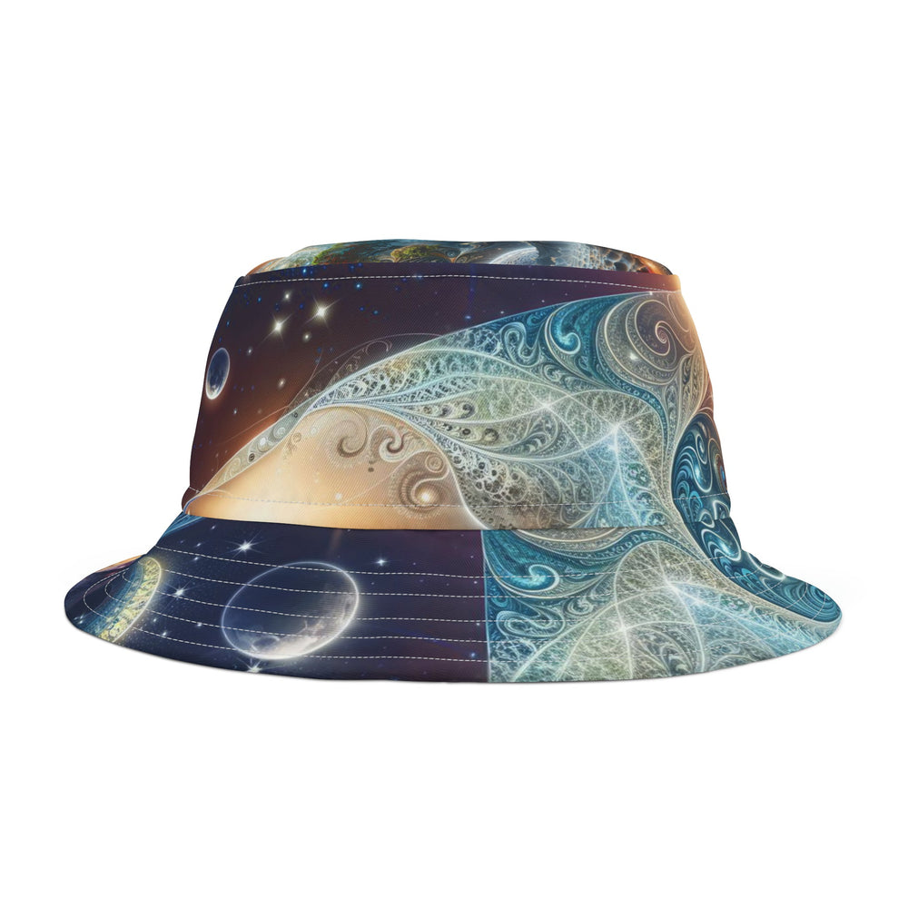 Cosmic Dreamscape Journey - Bucket Hat - Hats - g(0D·IO) - Large - White stitching -