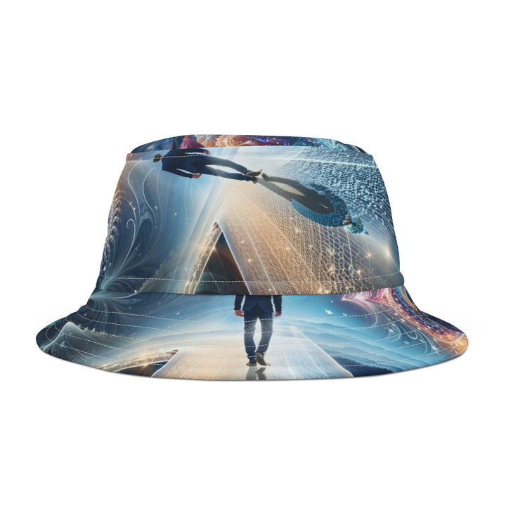 Cosmic Dreamscape Journey - Bucket Hat - Hats - g(0D·IO) - Large - White stitching -