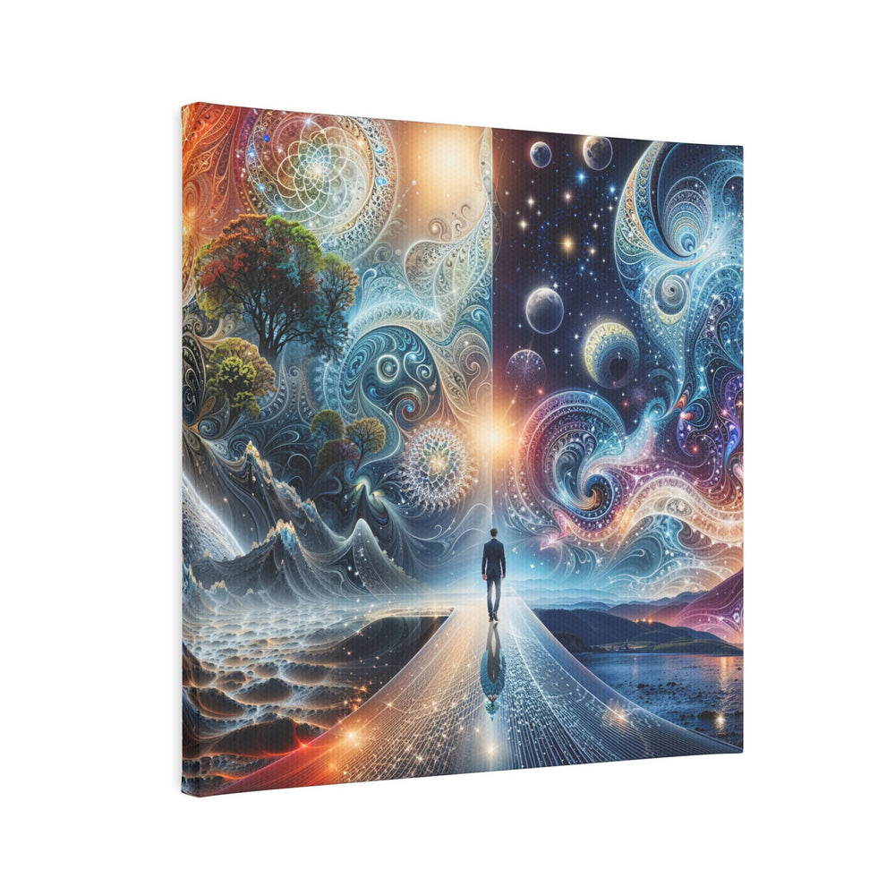 Cosmic Dreamscape Journey - Canvas Photo Tile - Canvas - g(0D·IO) - 8" x 8" (Square) - 0.5" -