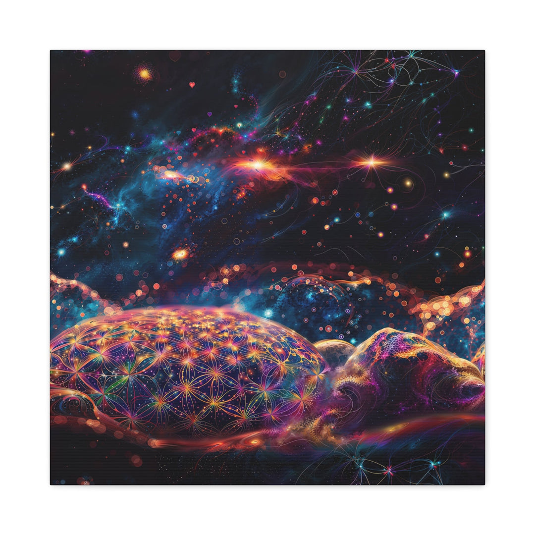 Cosmic Energy Blossom - Matte Canvas Print 1.25" - Canvas - g(0D·IO) - 24″ x 24″ - 1.25" -