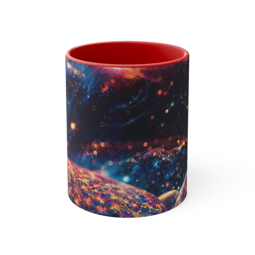 Cosmic Energy Tapestry - Accent Coffee Mug - Mug - g(0D·IO) - Red - 11oz -