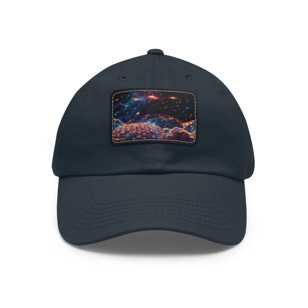 Cosmic Energy Tapestry - Dad Hat - Hats - g(0D·IO) - Navy / Black patch - Rectangle - One size