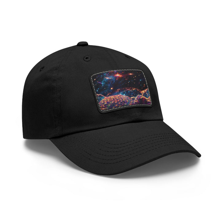 Cosmic Energy Tapestry - Dad Hat - Hats - g(0D·IO) - White / Black patch - Rectangle - One size