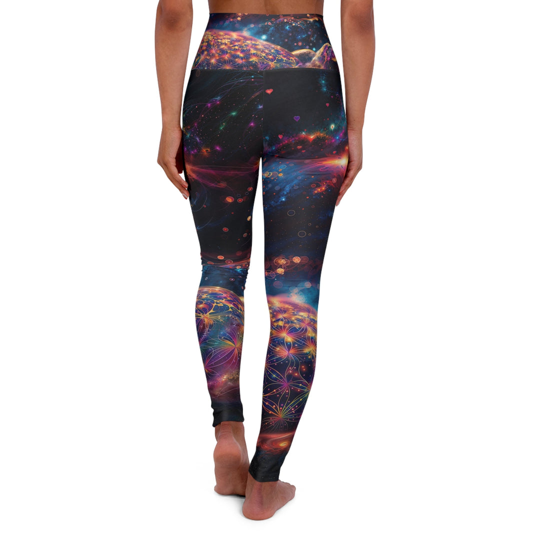 Cosmic Energy Tapestry - High Waisted AOP Yoga Leggings - All Over Prints - g(0D·IO) - XS - -