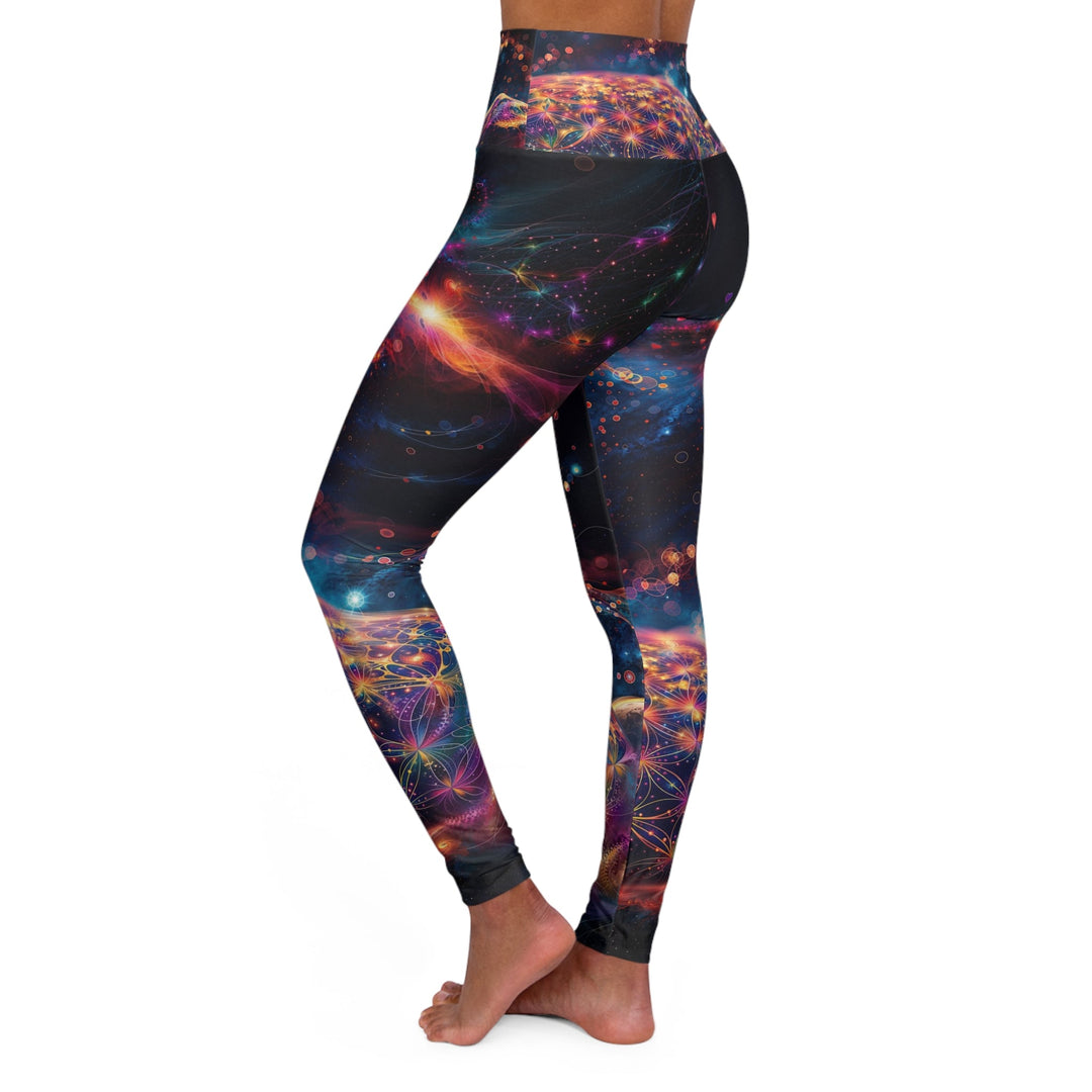 Cosmic Energy Tapestry - High Waisted AOP Yoga Leggings - All Over Prints - g(0D·IO) - XS - -