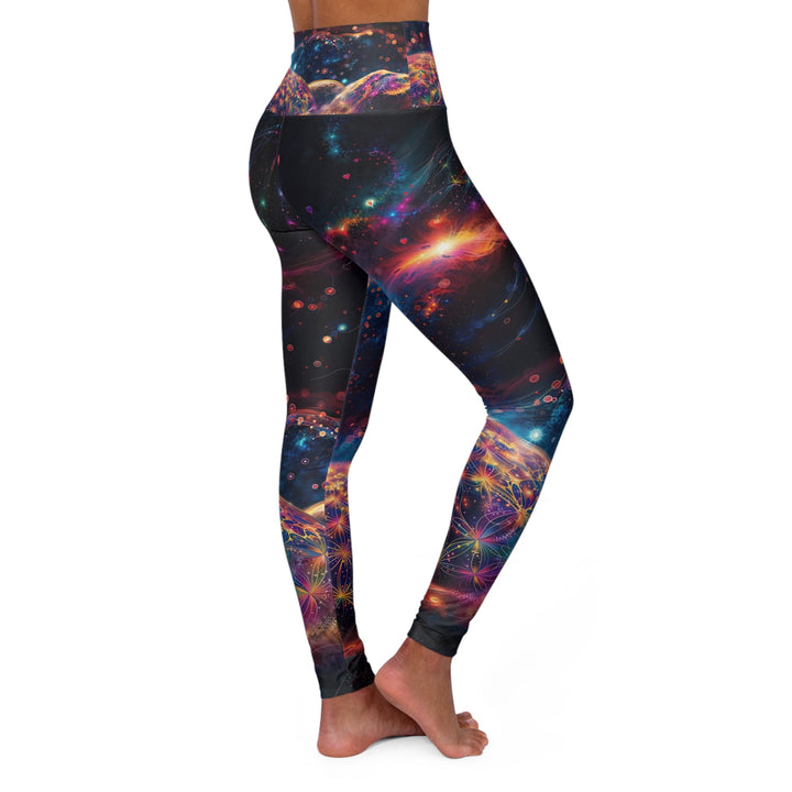 Cosmic Energy Tapestry - High Waisted AOP Yoga Leggings - All Over Prints - g(0D·IO) - XS - -