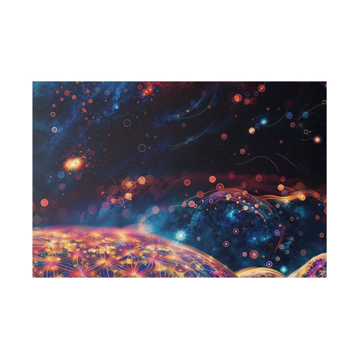 Cosmic Energy Tapestry - Matte Canvas - Canvas - g(0D·IO) - 48″ x 32″ (Horizontal) - 0.75'' -