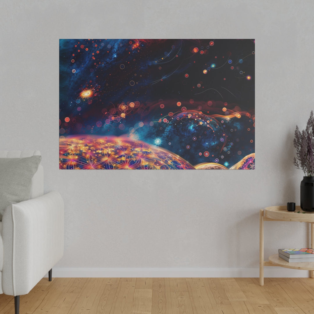 Cosmic Energy Tapestry - Matte Canvas - Canvas - g(0D·IO) - 32" x 32" (Square) - 0.75'' -