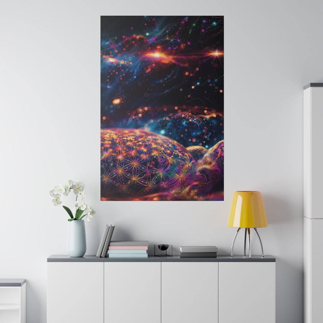 Cosmic Energy Tapestry - Matte Canvas - Canvas - g(0D·IO) - 32" x 32" (Square) - 0.75'' -