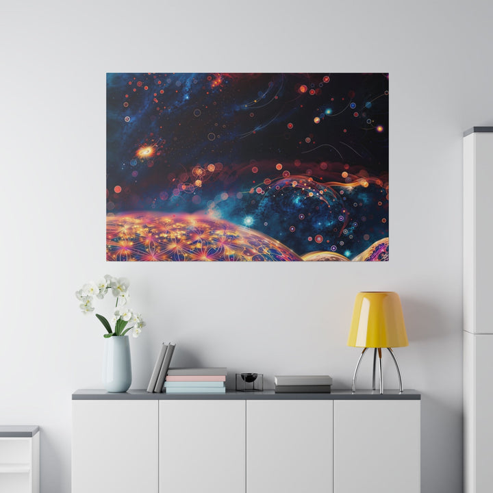 Cosmic Energy Tapestry - Matte Canvas - Canvas - g(0D·IO) - 32" x 32" (Square) - 0.75'' -