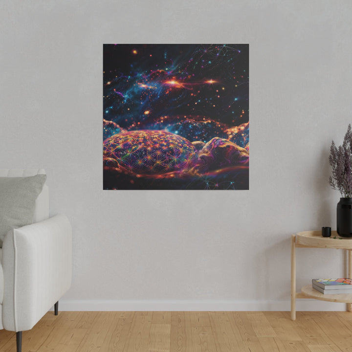 Cosmic Energy Tapestry - Matte Canvas - Canvas - g(0D·IO) - 32" x 32" (Square) - 0.75'' -