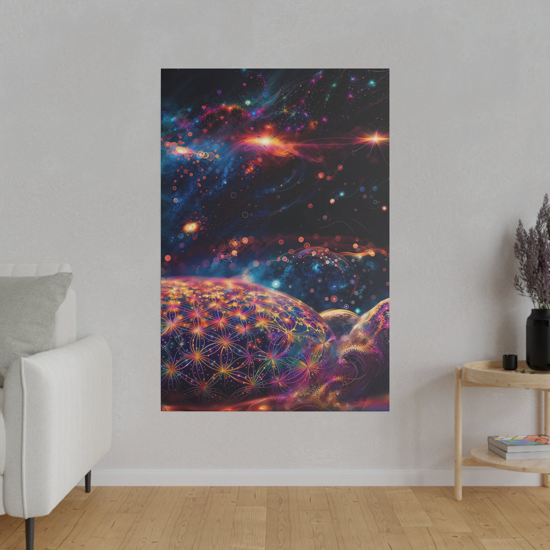 Cosmic Energy Tapestry - Matte Canvas - Canvas - g(0D·IO) - 32" x 32" (Square) - 0.75'' -