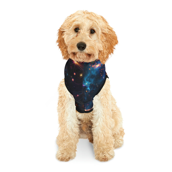 Cosmic Energy Tapestry - Pet Hoodie - Pets - g(0D·IO) - XXS - Black Rib -