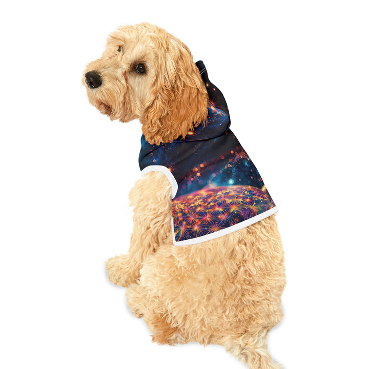 Cosmic Energy Tapestry - Pet Hoodie - Pets - g(0D·IO) - XXS - Black Rib -