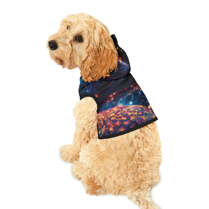 Cosmic Energy Tapestry - Pet Hoodie - Pets - g(0D·IO) - XXS - Black Rib -