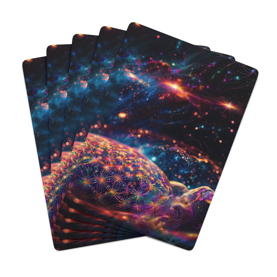 Cosmic Energy Tapestry - Poker Cards - Paper products - g(0D·IO) - 2.47" x 3.47" - White - Semi Glossy