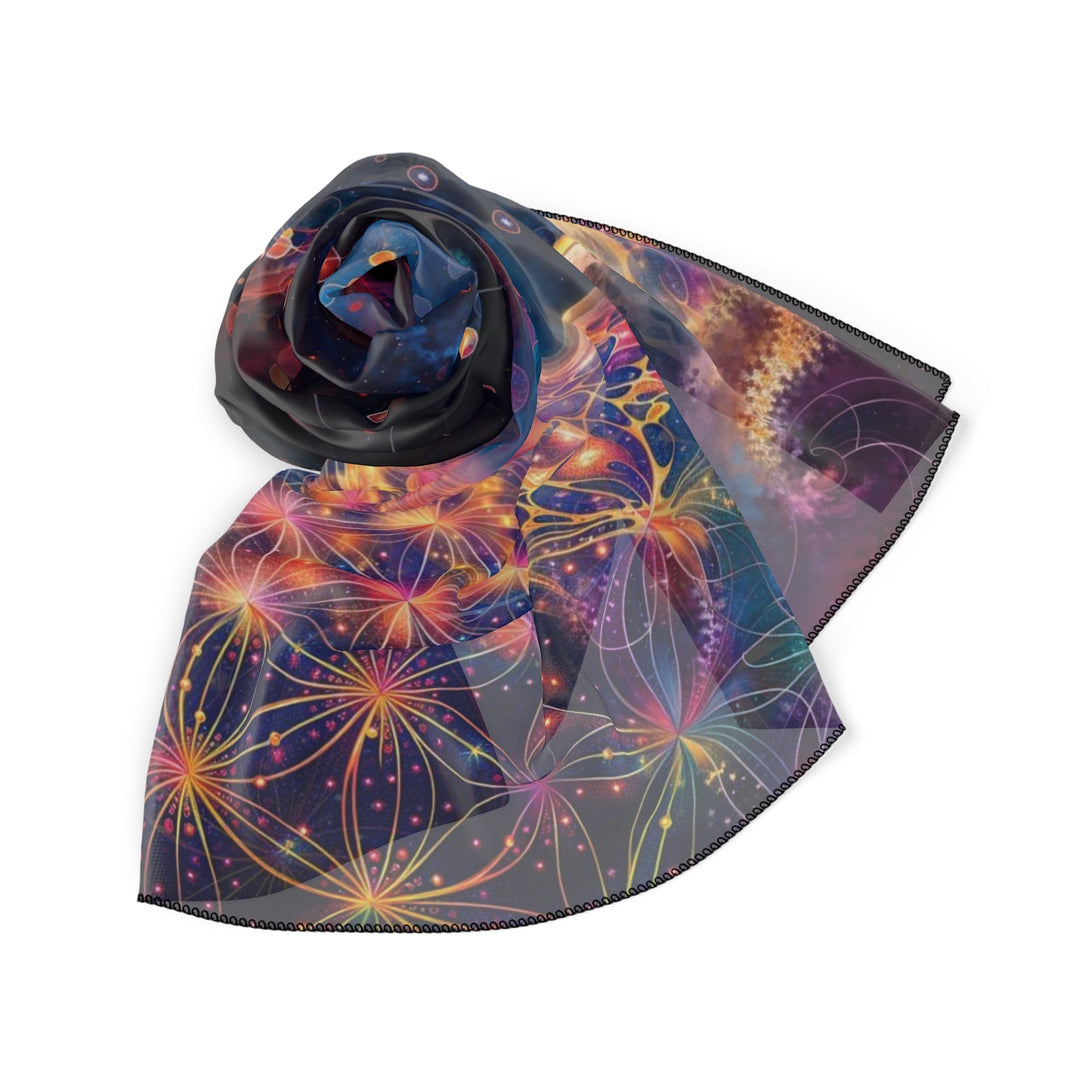 Cosmic Energy Tapestry - Poly Scarf - Accessories - g(0D·IO) - Poly chiffon - 50" × 50" -