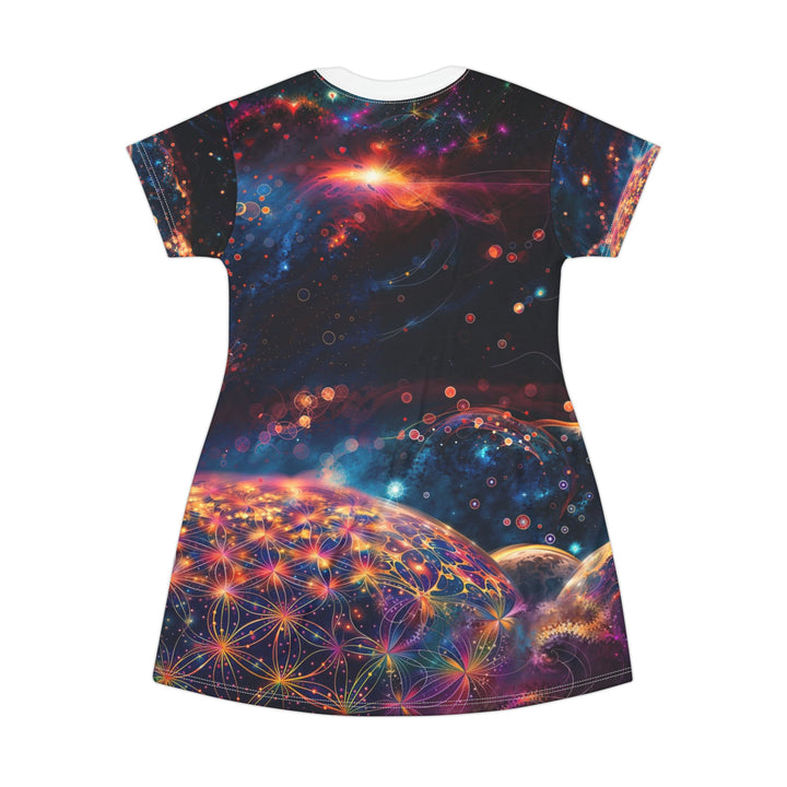 Cosmic Energy Tapestry - T-Shirt Dress - All Over Prints - g(0D·IO) - XS - -