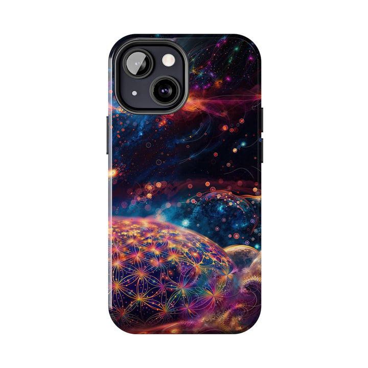 Cosmic Energy Tapestry - Tough Phone Case - Phone Case - g(0D·IO) - iPhone 13 Mini - -