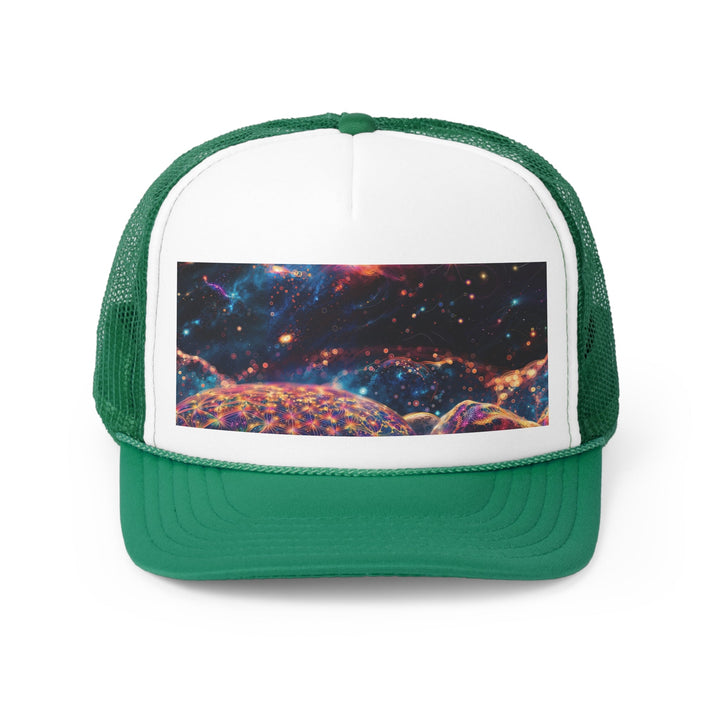 Cosmic Energy Tapestry - Trucker Hat - Hats - g(0D·IO) - Green - One size -