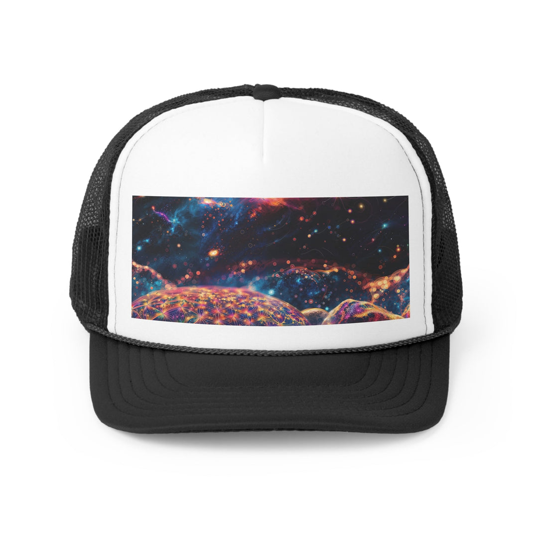 Cosmic Energy Tapestry - Trucker Hat - Hats - g(0D·IO) - Black - One size -