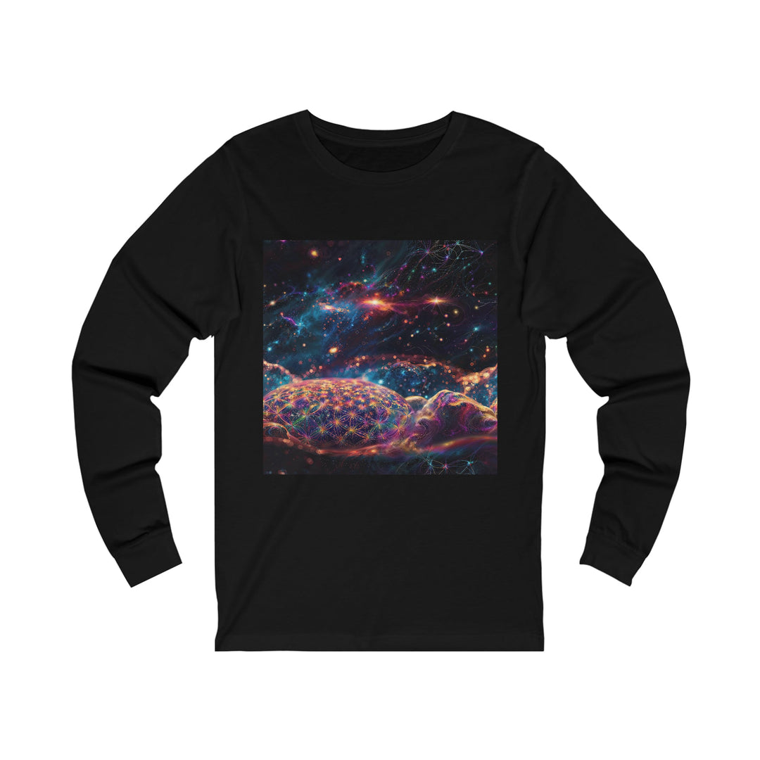 Cosmic Energy Tapestry - Unisex Jersey Long Sleeve Tee - Long-sleeve - g(0D·IO) - S - Black -