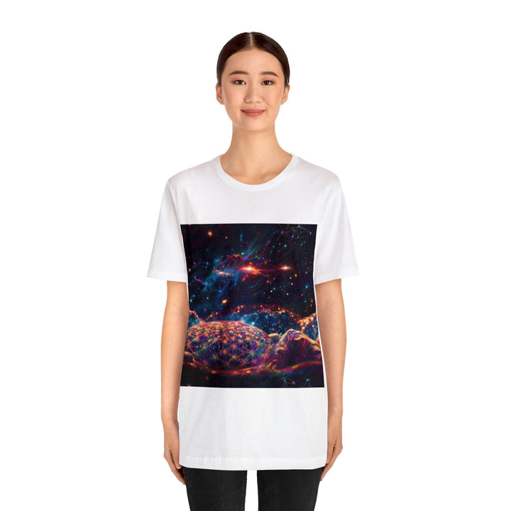 Cosmic Energy Tapestry - Unisex Jersey Short Sleeve Tee - T-Shirt - g(0D·IO) - Black - S -