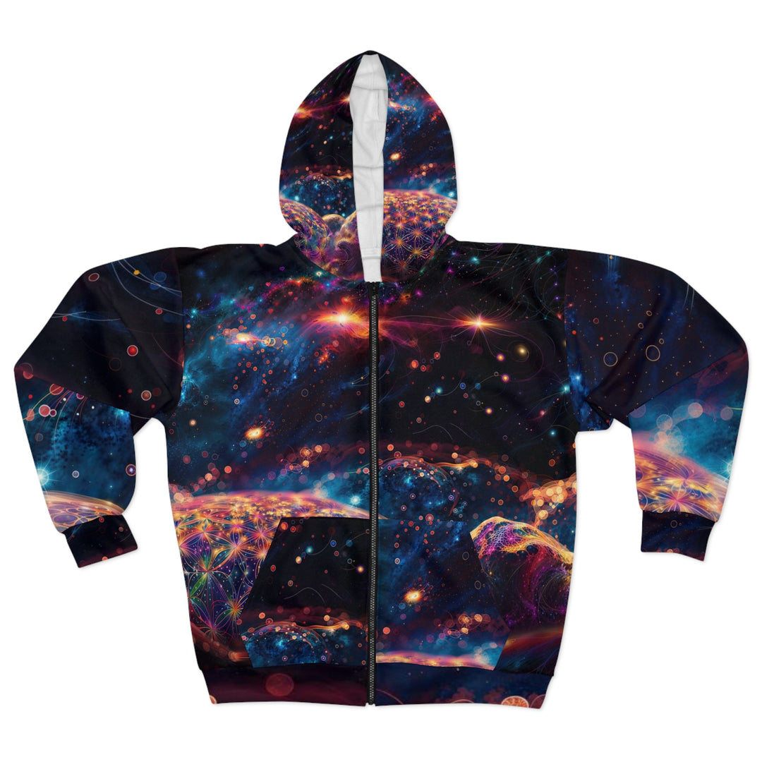 Cosmic Energy Tapestry - Unisex Zip Hoodie - All Over Prints - g(0D·IO) - XS - -