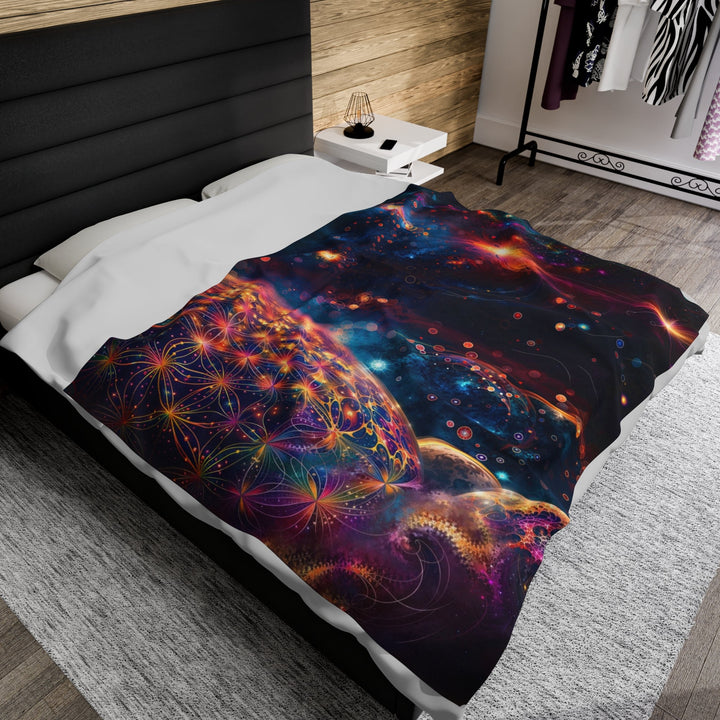 Cosmic Energy Tapestry - Velveteen Plush Blanket - All Over Prints - g(0D·IO) - 30" × 40" - -