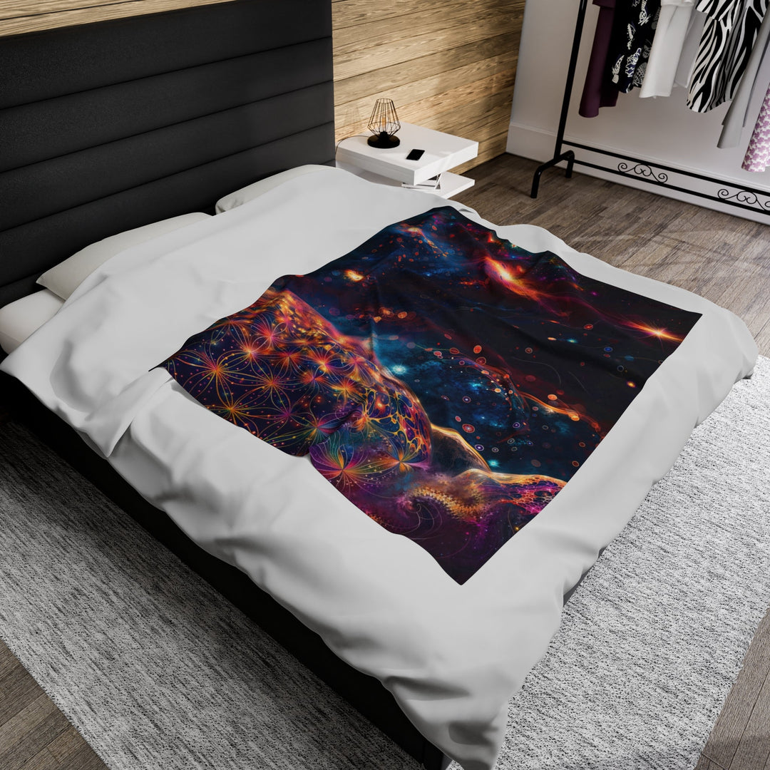 Cosmic Energy Tapestry - Velveteen Plush Blanket - All Over Prints - g(0D·IO) - 30" × 40" - -