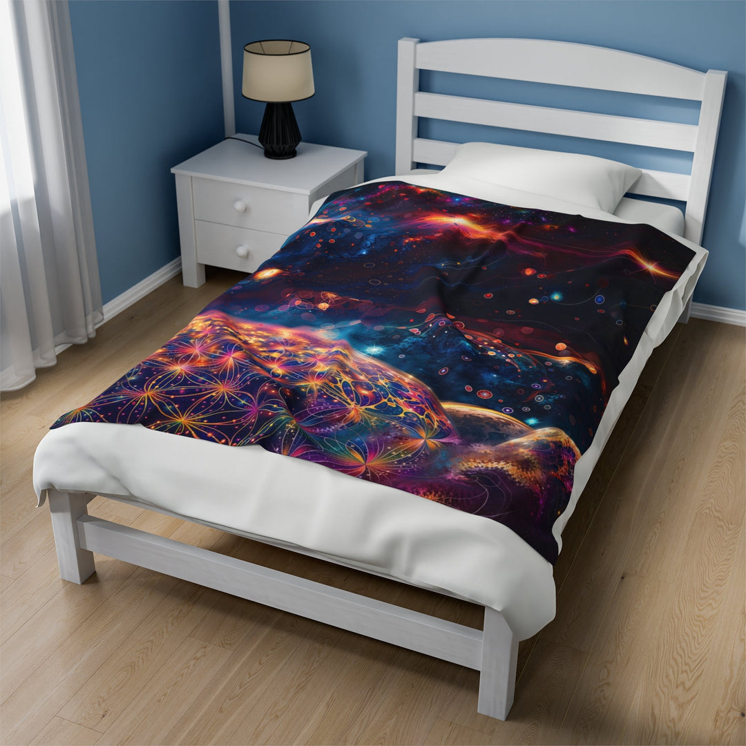 Cosmic Energy Tapestry - Velveteen Plush Blanket - All Over Prints - g(0D·IO) - 30" × 40" - -