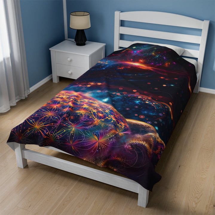 Cosmic Energy Tapestry - Velveteen Plush Blanket - All Over Prints - g(0D·IO) - 30" × 40" - -