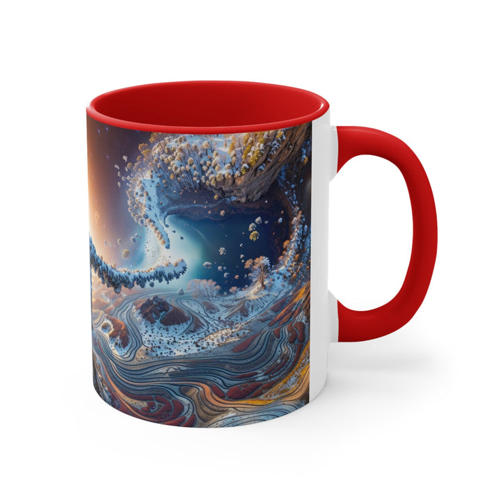 Cosmic Essence Unfurling - Accent Coffee Mug - Mug - g(0D·IO) - Pink - 11oz -