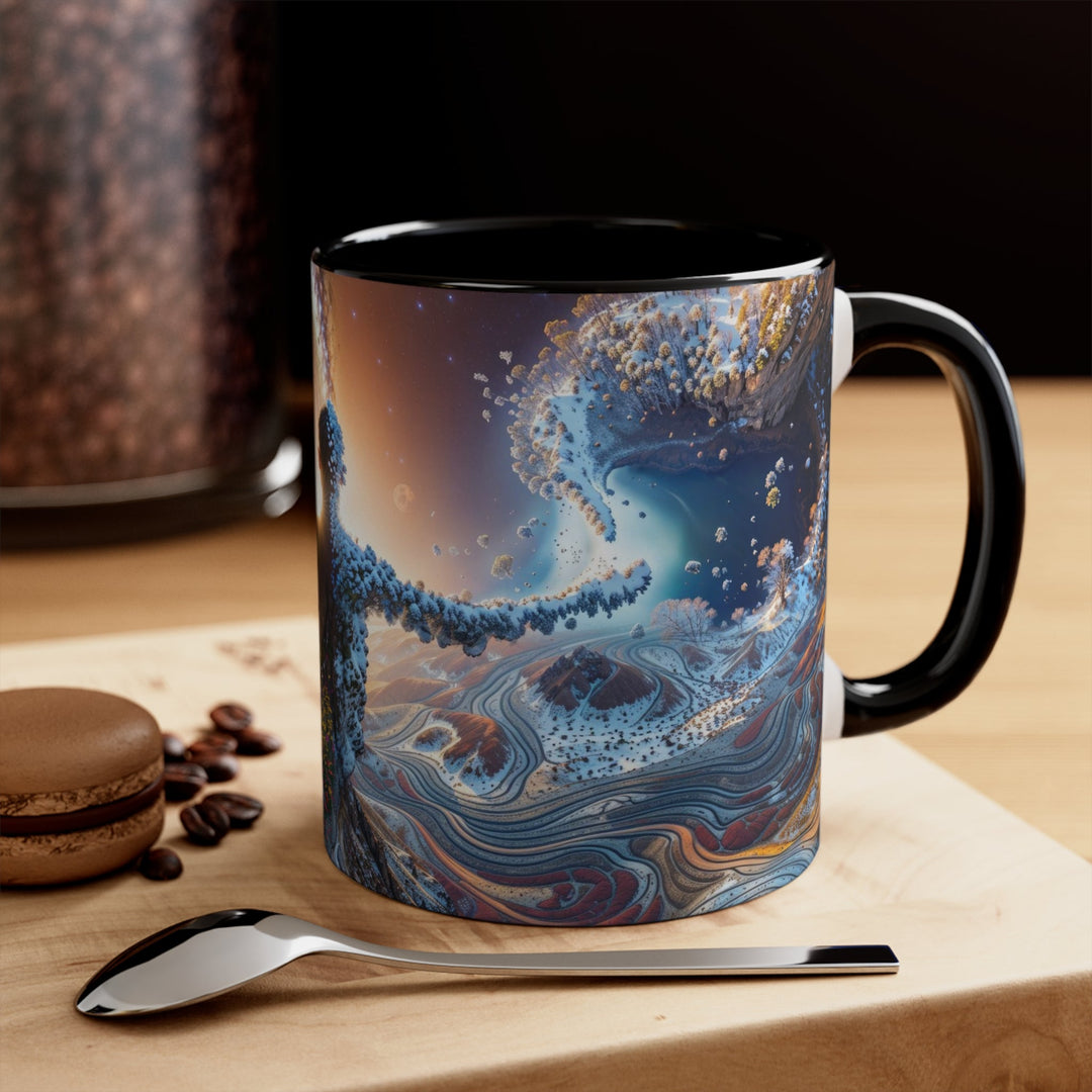 Cosmic Essence Unfurling - Accent Coffee Mug - Mug - g(0D·IO) - Pink - 11oz -