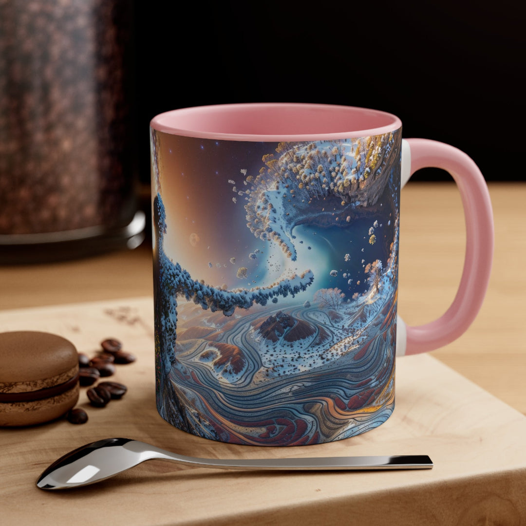 Cosmic Essence Unfurling - Accent Coffee Mug - Mug - g(0D·IO) - Pink - 11oz -