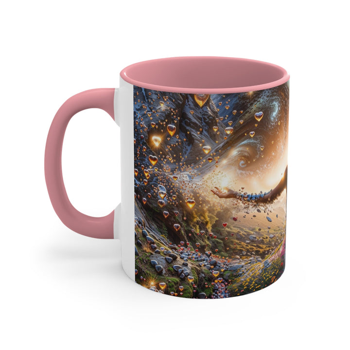 Cosmic Essence Unfurling - Accent Coffee Mug - Mug - g(0D·IO) - Pink - 11oz -