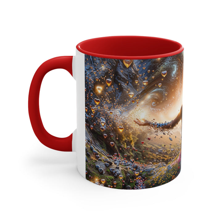 Cosmic Essence Unfurling - Accent Coffee Mug - Mug - g(0D·IO) - Pink - 11oz -