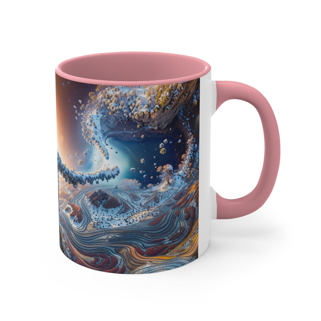 Cosmic Essence Unfurling - Accent Coffee Mug - Mug - g(0D·IO) - Pink - 11oz -