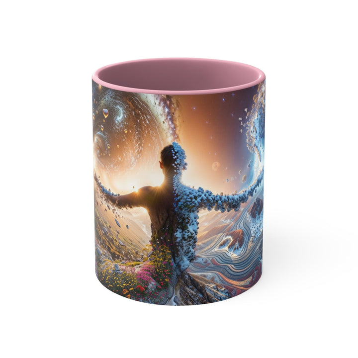 Cosmic Essence Unfurling - Accent Coffee Mug - Mug - g(0D·IO) - Pink - 11oz -