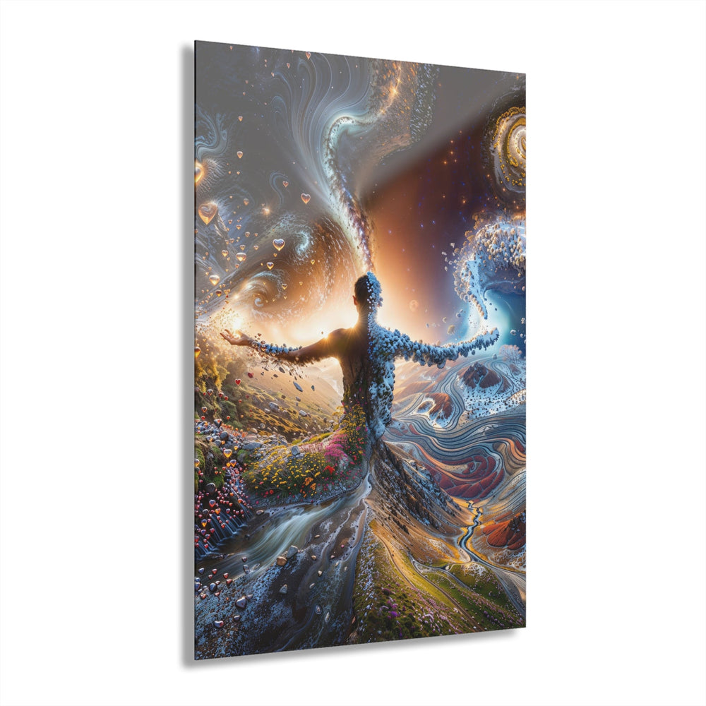 Cosmic Essence Unfurling - Acrylic Prints (French Cleat Hanging) - Home Decor - g(0D·IO) - 24" x 36" (Vertical) - 0.25'' -