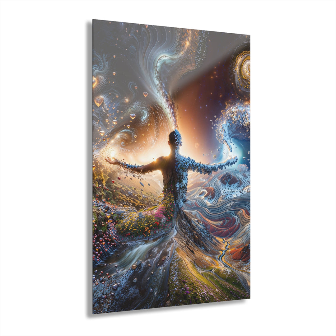 Cosmic Essence Unfurling - Acrylic Prints (French Cleat Hanging) - Home Decor - g(0D·IO) - 24" x 36" (Vertical) - 0.25'' -