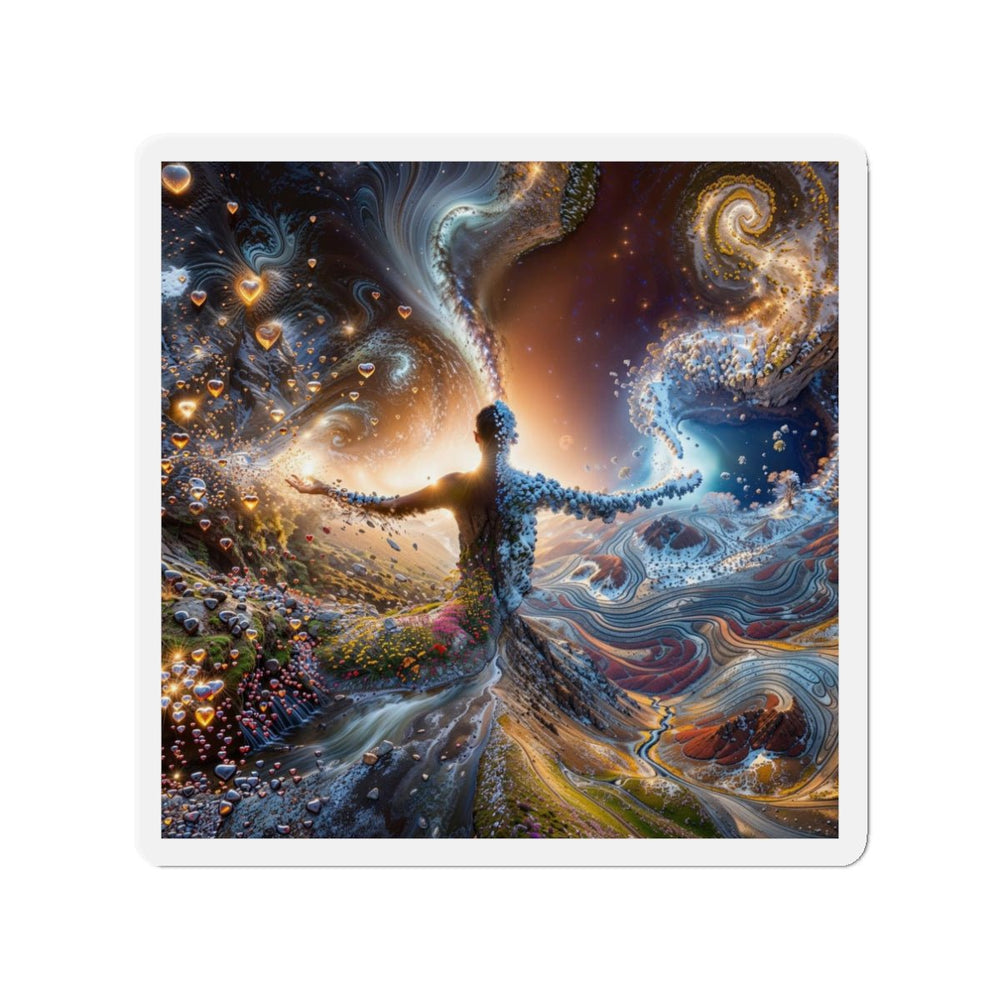 Cosmic Essence Unfurling - Die-cut Magnet - Home Decor - g(0D·IO) - 3" x 3" - Die-Cut - 1 pc