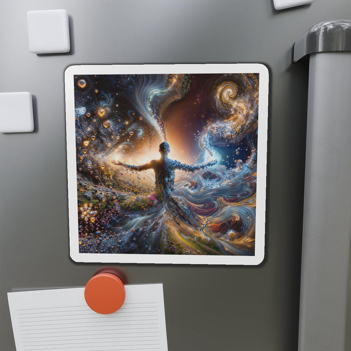 Cosmic Essence Unfurling - Die-cut Magnet - Home Decor - g(0D·IO) - 6 × 6" - Die-Cut - 1 pc