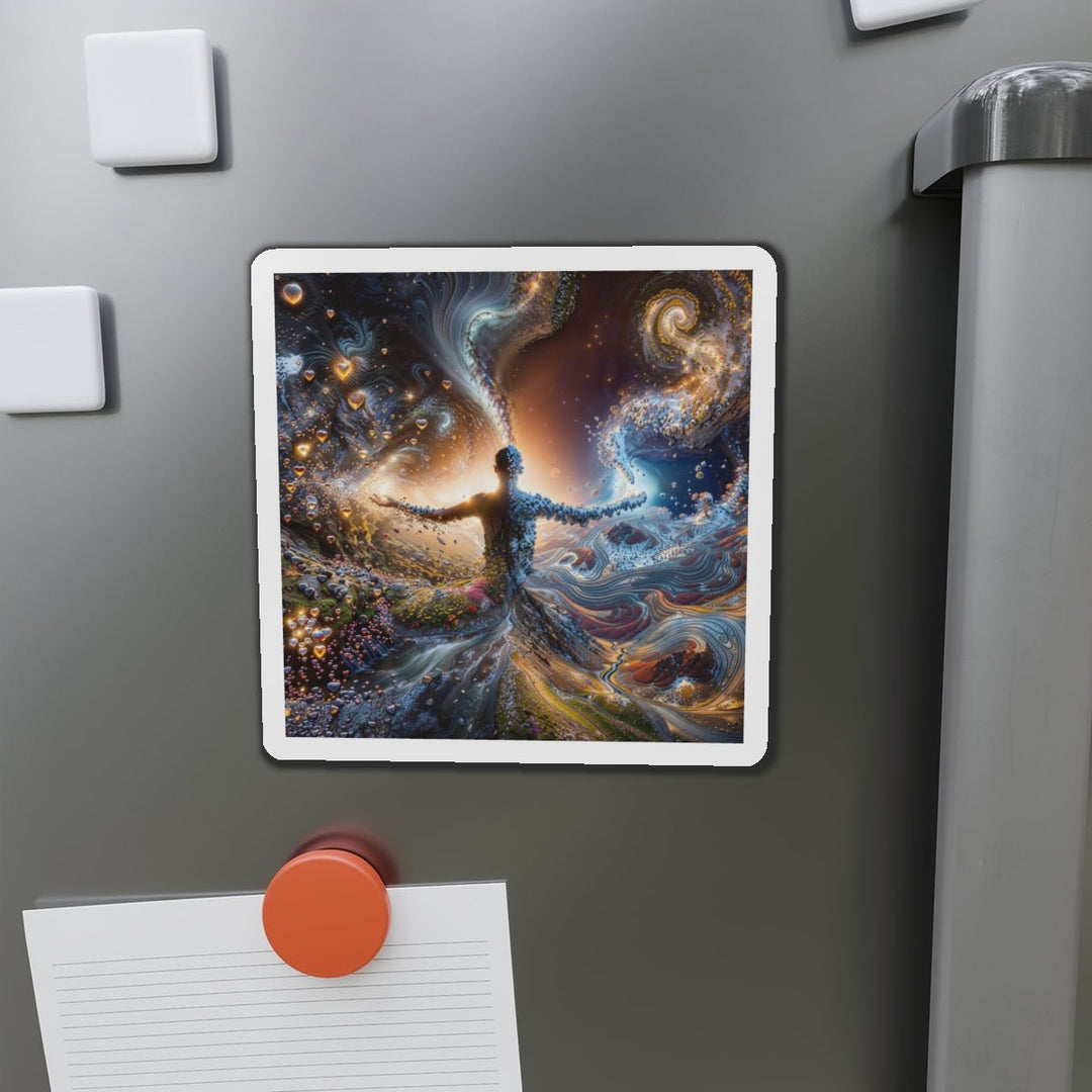 Cosmic Essence Unfurling - Die-cut Magnet - Home Decor - g(0D·IO) - 6 × 6" - Die-Cut - 1 pc
