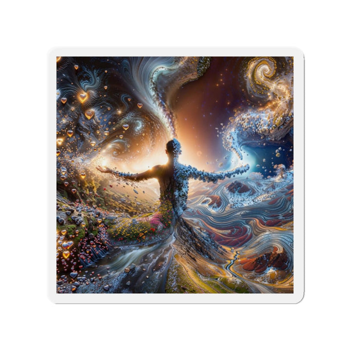 Cosmic Essence Unfurling - Die-cut Magnet - Home Decor - g(0D·IO) - 2" x 2" - Die-Cut - 1 pc
