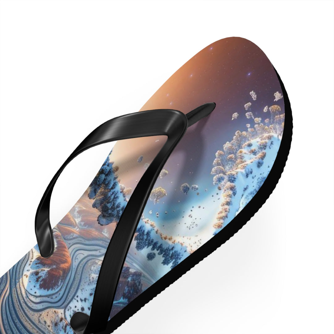 Cosmic Essence Unfurling - Flip Flops - Shoes - g(0D·IO) - XL - Black sole -