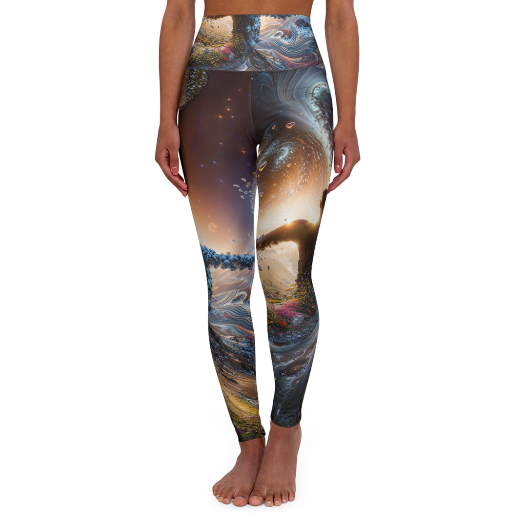 Cosmic Essence Unfurling - High Waisted AOP Yoga Leggings - All Over Prints - g(0D·IO) - XS - -